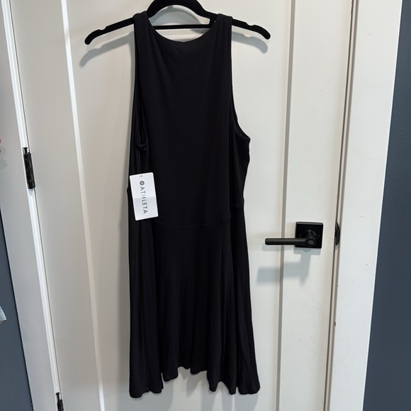 Athleta SANTORINI THERA RIB DRESS Black New Medium - Picture 9 of 11